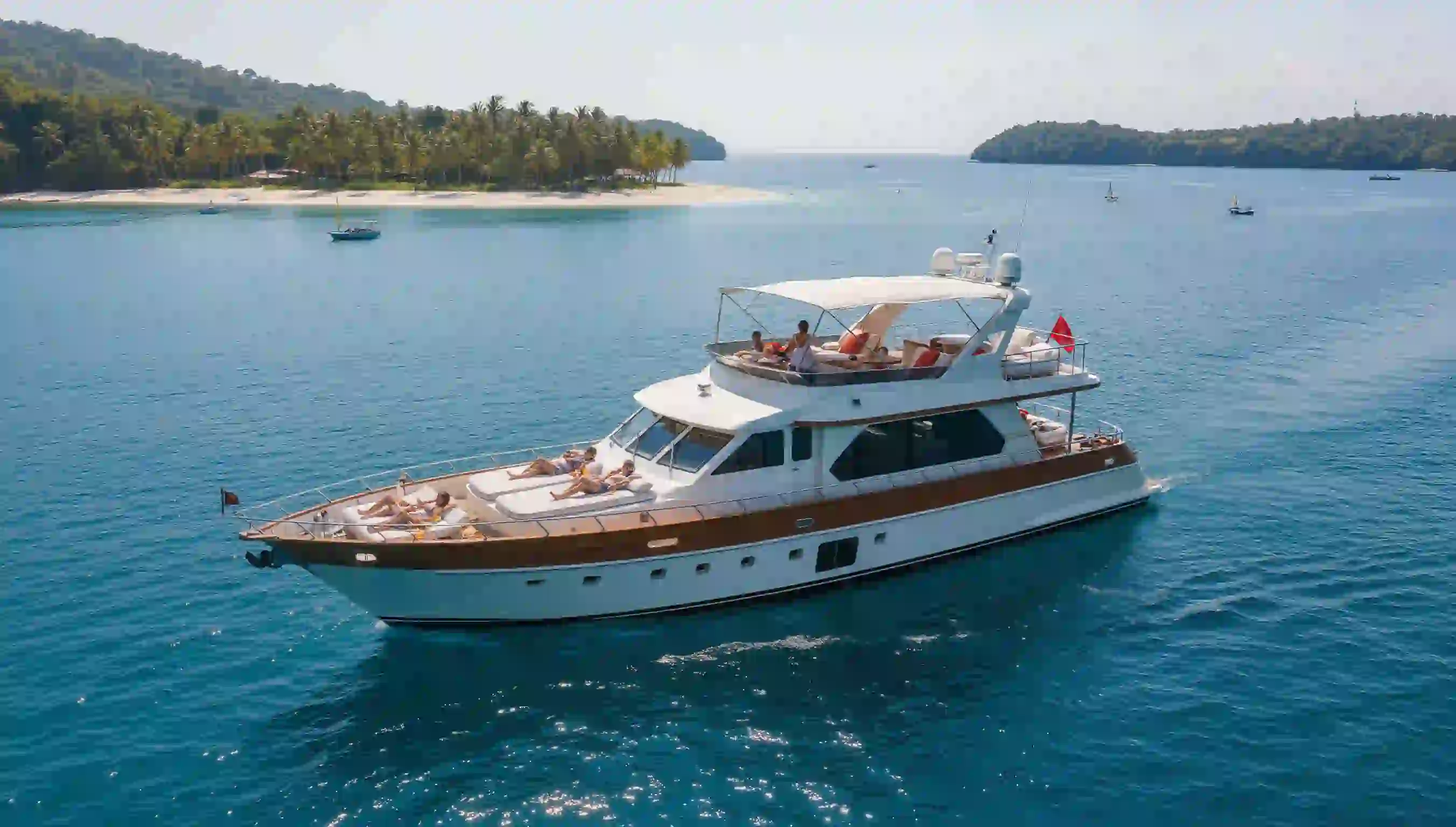 A private day cruise under way