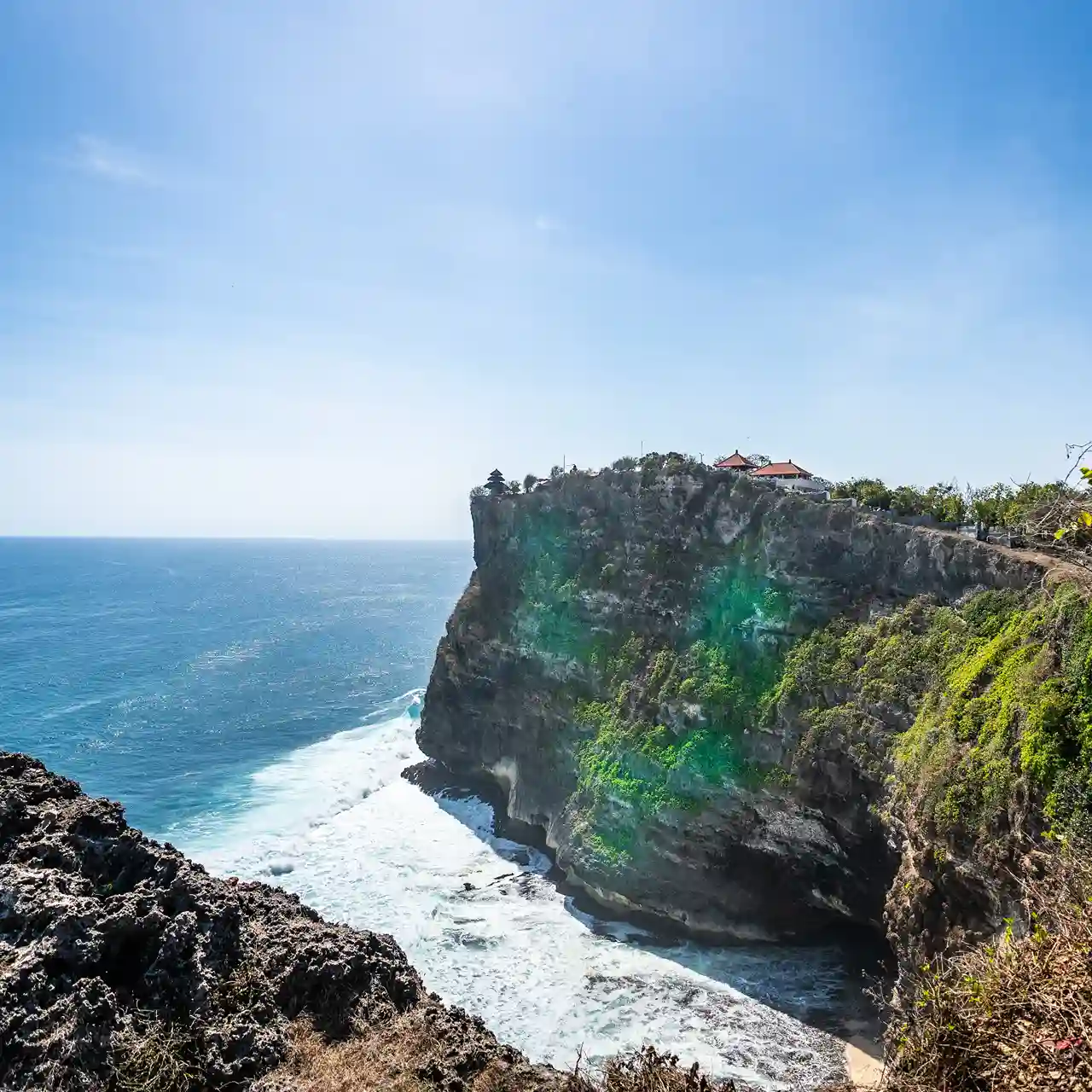 Uluwatu temple on the cliffs of the Bukit peninsula